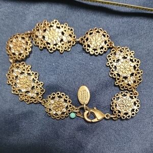 #21 Elegant Gold Floral Bracelet